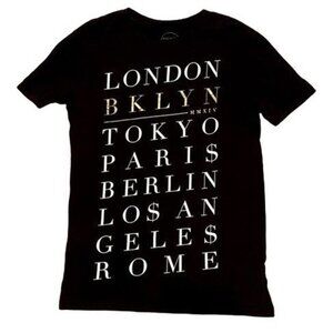 Brooklyn Calling N.Y.C Cotton Black Tee XS
